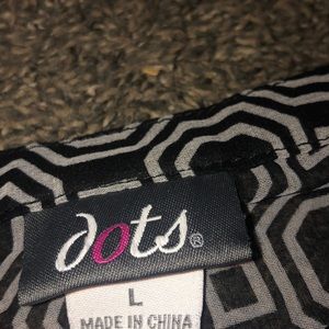 Black and white sheer blouse